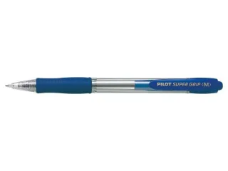 Pilot Boligrafo de Bola Retractil SuperGrip - Punta Redonda 1.0mm - Trazo 0.27mm - Tinta de Aceite - Grip Ergonomico - Color Azul · Pack de 12 uds.