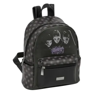 Safta K-Pop Demon Hunters Song Mini Mochila - Bolsillo Frontal y Lateral - Cremallera - Hombreras Ajustables - Asa Superior - Compacta y Ligera - 24x28x12cm - Color Negro