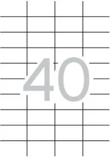 Apli Pack de 4.000 Etiquetas Rectangulares 52.5x29.7mm - 100 Hojas por 40 Etiquetas - Adhesivo Permanente - Cantos Rectos - Color Blanco