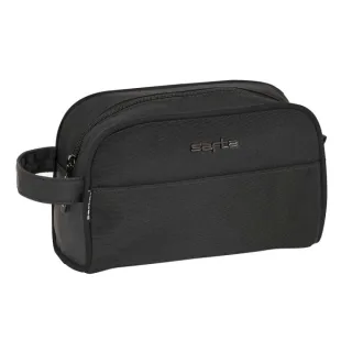 Safta Business Neceser de 3.6L - Cremallera - Asa Lateral - Adapatable a Carro - Interior Forrado - 240x100x150mm - Color Negro