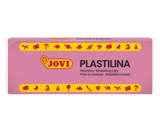 Jovi Caja de 15 Pastillas de Plastilina 150gr - Pasta Vegetal - No Endurece - sin Gluten - Inocua - Facil de Moldear - Ideal para Volumen y Moldes - Color Rosa