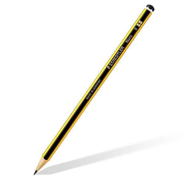 Staedtler Noris 120-1 Lapiz de Grafito Hexagonal - Mina B - Resistencia a la Rotura - Madera de Bosques Sostenibles · Pack de 12 uds.