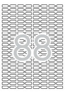 Apli Pack con 2.200 Etiquetas Especial Joyeria - Medidas 45x8mm - 25 Hojas por 88 Etiquetas - Adhesivo Removible - Cantos Romos - Color Blanco