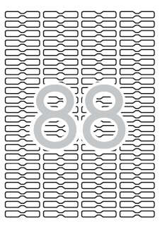 Apli Pack con 2.200 Etiquetas Especial Joyeria - Medidas 45x8mm - 25 Hojas por 88 Etiquetas - Adhesivo Removible - Cantos Romos - Color Blanco