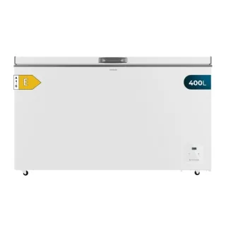 Cecotec Bolero CoolMarket Chest 400 white E Congelador Horizontal Convertible - Capacidad 400L - Temperatura Regulable - Seguro Infantil - Compresor Inverter - Color Blanco