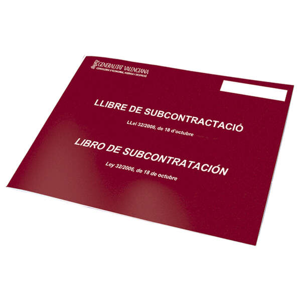 Dohe Libros de Subcontratacion Din A4 Apaisado Valenciano/Castellano - 10 Hojas Numeradas - Hojas Autocopiativas · Pack de 10 uds.