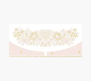 Pictura Tarjeta Money Cards - Tarjeta de Regalo Tipo Sobre Horizontal - Tematica Corazones y Flores - 21.3x9.6cm - Embolsada Individualmente en Celofan - Incluido Sobre Blanco - Papel con Ce
