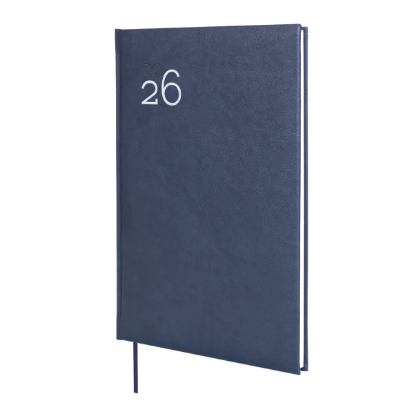 Finocam Dynamic Milano Agenda Profesional en Catalan - Anual 2026 - Tapa Dura Acolchada - Formato Y11 - 168x19x245mm - Semana Vista en Vertical - Color Azul