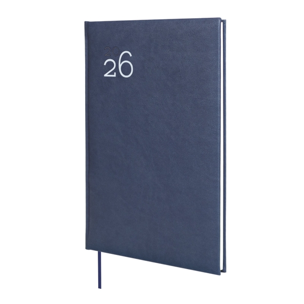 Finocam Dynamic Milano Agenda Profesional en Catalan - Anual 2026 - Tapa Dura Acolchada - Formato Y11 - 168x19x245mm - Semana Vista en Vertical - Color Azul