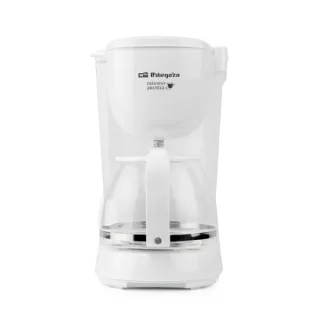 Orbegozo CG 4051 Cafetera de Goteo - Capacidad para 12 Tazas - Jarra de Cristal de 1,25L - Filtro Permanente - Deposito con Indicador de Agua - Mantenimiento de Calor por 30min - Color Blanc