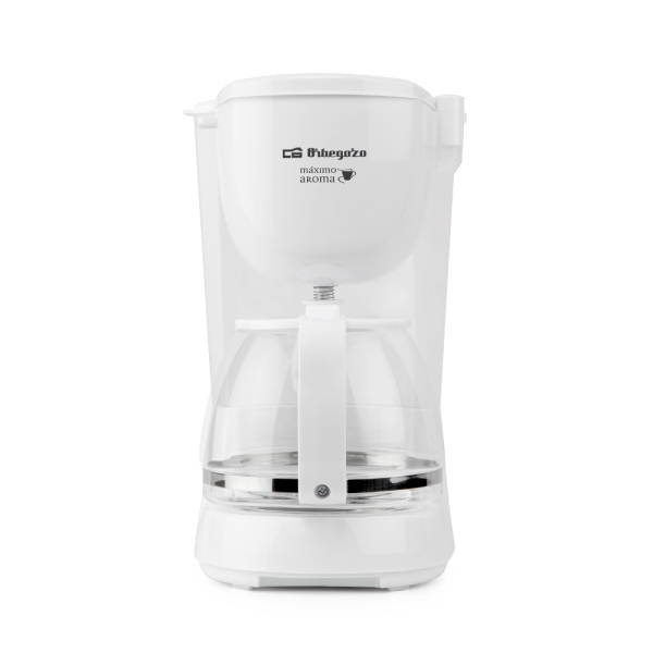 Orbegozo CG 4051 Cafetera de Goteo - Capacidad para 12 Tazas - Jarra de Cristal de 1,25L - Filtro Permanente - Deposito con Indicador de Agua - Mantenimiento de Calor por 30min - Color Blanc