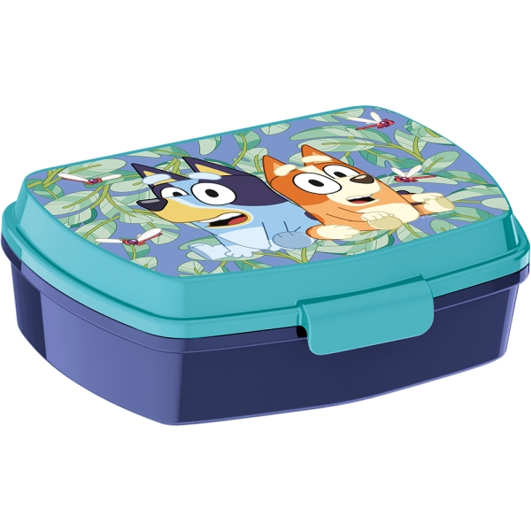 Safta Bluey Sandwichera - PVC sin BPA - Cierre Hermetico a Presion - Rectangular - Color Azul