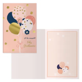 Dohe Pack de 6 Tarjetas de Felicitacion de Graduacion 11.5x17cm - Impresion a Todo Color - Estampaciones con Pelicula de Color - Estampacion en Seco - Papel Offset Blanco de 300gr - Incluye