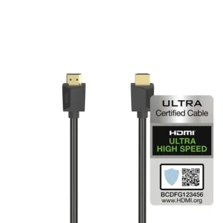 Hama Essential Cable HDMI 8K Macho - Longitud 2m- Certificado - Soporta eARC - Terminales Chapados en Oro - Ethernet - Velocidad hasta 48Gbps - Blindaje Completo - Color Negro