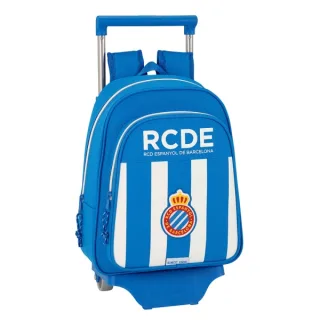 Safta RCD Espanyol Mochila con Carro - Hombreras Acolchadas - Bolsillo Frontal - Asa Superior - Mochila Extraible - Material Resistente - Medidas Abiertas - 10L - 270x100x330mm - Color Azul