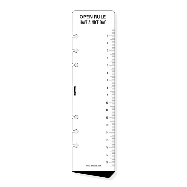 Finocam R1059 Regla para Agendas Open - Formato 1000 - 57x224mm - Color Blanco