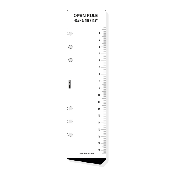 Finocam R1059 Regla para Agendas Open - Formato 1000 - 57x224mm - Color Blanco