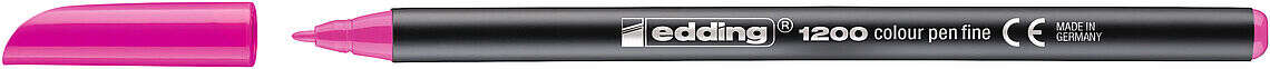 Edding 1200 Rotulador - Punta Redonda - Trazo 1mm - Tinta con Base de Agua - Color Rosa Neon · Pack de 10 uds.
