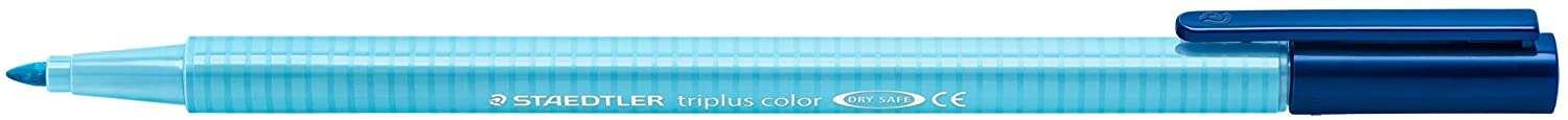 Staedtler Triplus Color 323 Rotulador de Punta Fina - Trazo 1mm Aprox - Tinta Base de Agua - Color Azul Agua · Pack de 10 uds.