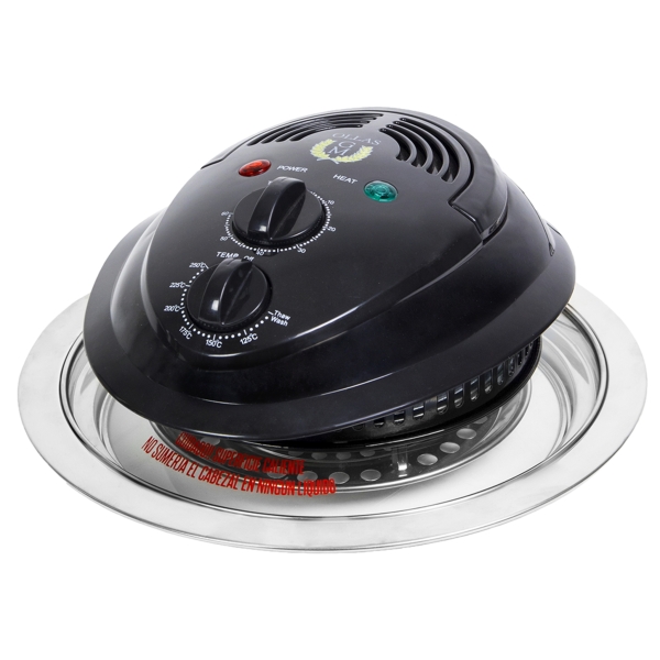 Cecotec Cabezal de Horno para Ollas GM de 6L - Potencia de 700W - Termostato hasta 250°C - Sistema de Aire Caliente - Temporizador 60min - Regulable y Seguro - Color Negro