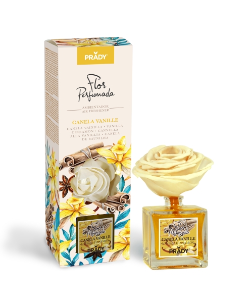 Prady Ambientador Flor Perfumada Canela Vanille - Frasco de Cristal 90ml