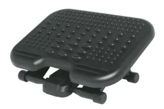Kensington Reposapies Solemassage - Altura Ajustable 7,5-12,5cm - Inclinacion 30 Grados - Superficie Estimulante - Color Negro