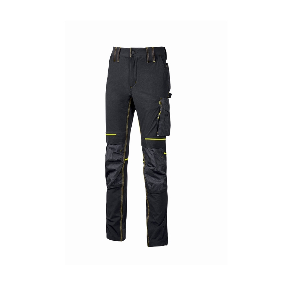 Upower Atom Lady Pantalon de Tejido Elastico - Talla 2XL - Repelente al Agua, Transpirable, Secado Rapido, Bolsillos Multifuncionales, Cintura Elastica, Detalles Reflectantes, Proteccion DPI