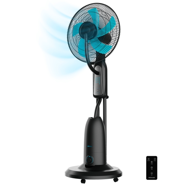 Cecotec EnergySilence 490 Freshessence Ventilador Nebulizador - 90W - Tanque de 2.8L - 5 Aspas de 40cm - Oscilacion Automatica - Temporizador - 3 Velocidades y Modos - Control Remoto - Color