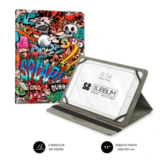 Subblim Funda Tablet Universal Trendy 9.6" a 11" - Posicion Stand con 2 Angulos de Vision - Soporte Antideslizante - Colores Varios