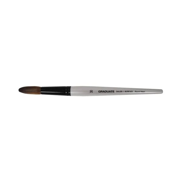 Daler Rowney Graduate Pincel Acuarela - Mezcla de Pelo de Pony y Sintetico - Mango Corto - Redondo Lavis Nº30