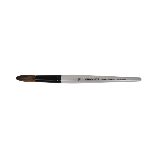 Daler Rowney Graduate Pincel Acuarela - Mezcla de Pelo de Pony y Sintetico - Mango Corto - Redondo Lavis Nº30