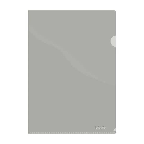 Dohe Dossier Uñero Premium Tamaño A4 - 210x297mm - Fabricado en Polipropileno Translucido de 180 Micras - Color Gris · Pack de 8 uds.