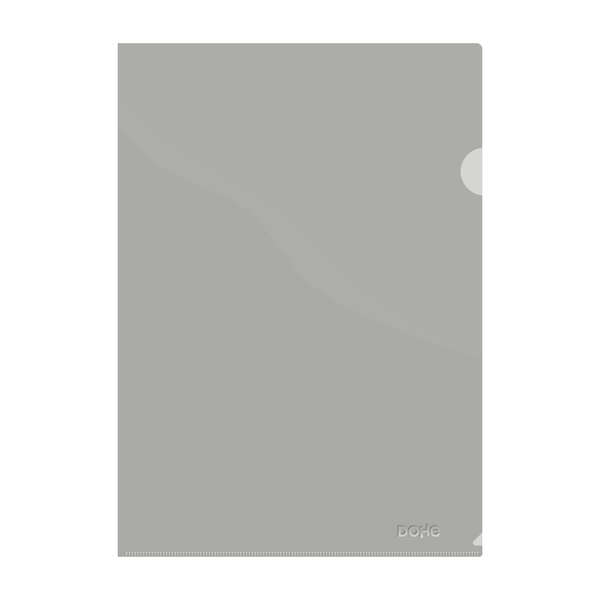 Dohe Dossier Uñero Premium Tamaño A4 - 210x297mm - Fabricado en Polipropileno Translucido de 180 Micras - Color Gris · Pack de 8 uds.