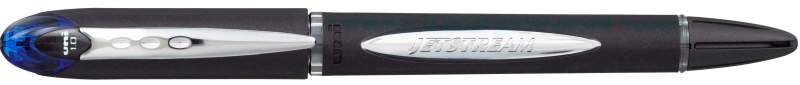 Uni-ball JetStream SX-210 Boligrafo Punta de Bola 1mm - Tinta Resistente al Agua y Luz - Secado Instantaneo - Cuerpo de Plastico y Caucho - Clip Metalico - Color Azul · Pack de 12 uds.