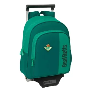 Safta Real Betis Balompie Mochila con Carro - Portabotellas - Hombreras Acolchadas - Resistente al Agua - Mochila Extraible - 10L - 28x10x67cm - Color Verde