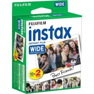 Fujifilm Instax Film Wide Pack de 2x10 Peliculas de Fotos Instantaneas - Formato Impresion (Tamaño de Imagen 99x62mm)