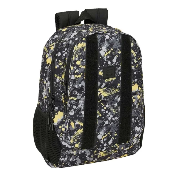 Safta Graffiti Splash Mochila Adaptable a Carro - Portabotellas - Dos Compartimentos Grandes - Tirador Doble - Hombreras Ergonomicas y Acolchadas - Asa de Mano - 23L - 320x160x440mm - Multicolor
