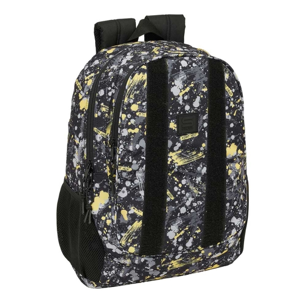 Safta Graffiti Splash Mochila Adaptable a Carro - Portabotellas - Dos Compartimentos Grandes - Tirador Doble - Hombreras Ergonomicas y Acolchadas - Asa de Mano - 23L - 320x160x440mm - Multicolor