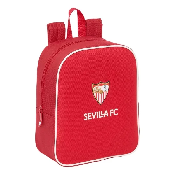 Safta Sevilla FC Mochila Guarderia - Adaptable a Carro - Tarjeta de Identificacion - Asa Superior Comoda - Resistente al Agua - 220x100x270mm - Color Rojo