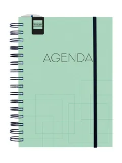 Finocam Institut Agenda Escolar 26/27 - Semana Vista Vertical - Formato 4º - 155x215mm - Tapas de Polipropileno - Papel de 90g/m2 - Espiral Metalica - Color Turquesa