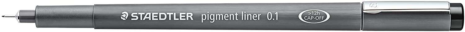 Staedtler Pigment Liner 308 Rotulador Calibrado - Trazo 0.1mm - Secado Rapido - Color Negro · Pack de 10 uds.
