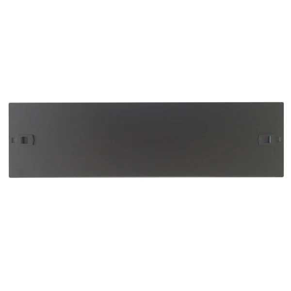 WP Tapa Delantera para Armario 3U - Instalacion sin Tornillos - 490x15x145mm - Color Negro