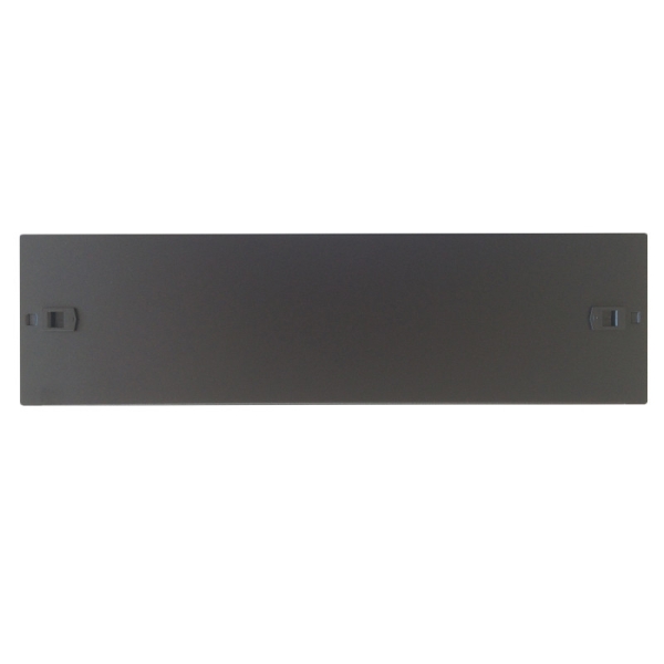 WP Tapa Delantera para Armario 3U - Instalacion sin Tornillos - 490x15x145mm - Color Negro