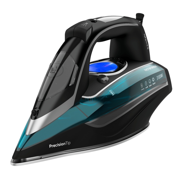 Cecotec Fast and Furious 6060 Ultra Plancha de Ropa - 3100W - Suela Anodizada Ultradeslizante - Bomba de Agua Automatica - Pantalla LCD - Sensor Tactil para Vapor - Autoapagado - Color Negro