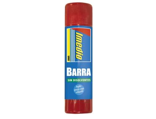 Imedio Barra de Pegamento Grande 40grs - Sin Disolventes - Lavable - Apto para Uso Escolar · Pack de 12 uds.