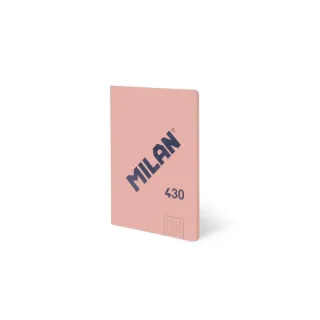 Milan 430 Libreta Encolada Formato A6 Hojas Blancas - 48 Hojas de 95 gr/m2 - Microperforado - Tapa Blanda - Color Rosa