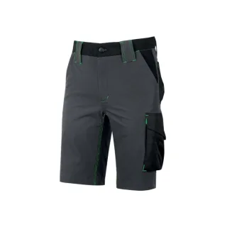 Upower Mercury Pantalon Corto de Alta Calidad - Talla 2XL - Repelente al Agua, Transpirable, Cintura Ajustable, Proteccion DPI1, Diseño Slim Fit - Color Gris Asfalto Verdoso