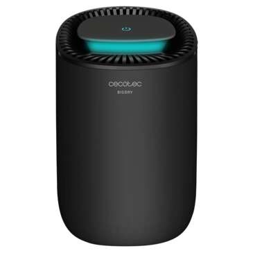 Cecotec BigDry 2000 Light Black Deshumidificador - Bajo Consumo 23W - 300 ml/Dia - Deposito Extraible de 0,6L - Cobertura hasta 20m2