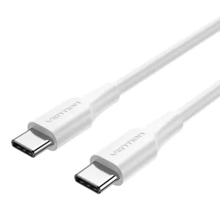 Vention Cable USB-C - Potencia hasta 60W - Longitud 1m - Carcasa de PVC - Velocidad hasta 480Mbps - Color Blanco