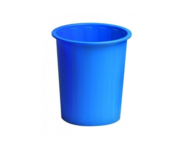 Faibo Papelera con Capacidad de 14L - Fabricada en Polipropileno - Paredes Cerradas - Apilable - Color Azul